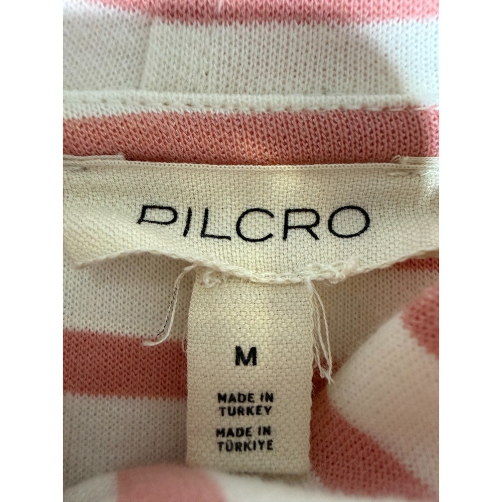 Pilcro by Anthropologie Oversized Striped Hooded Sweatshirt Twofer Mini Dress M - Picture 6 of 7